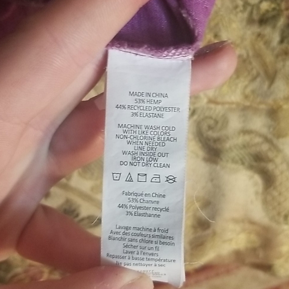 PRANA purple hemp button up shirt - Picture 6 of 7